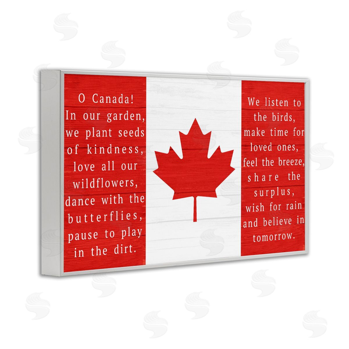 Lil' Rue Red Canadian Anthem Flag Canvas Wall Art Print