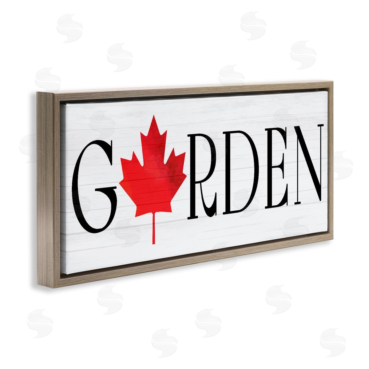 Lil' Rue Garden with Red Maple Leaf Canvas Wall Art Print