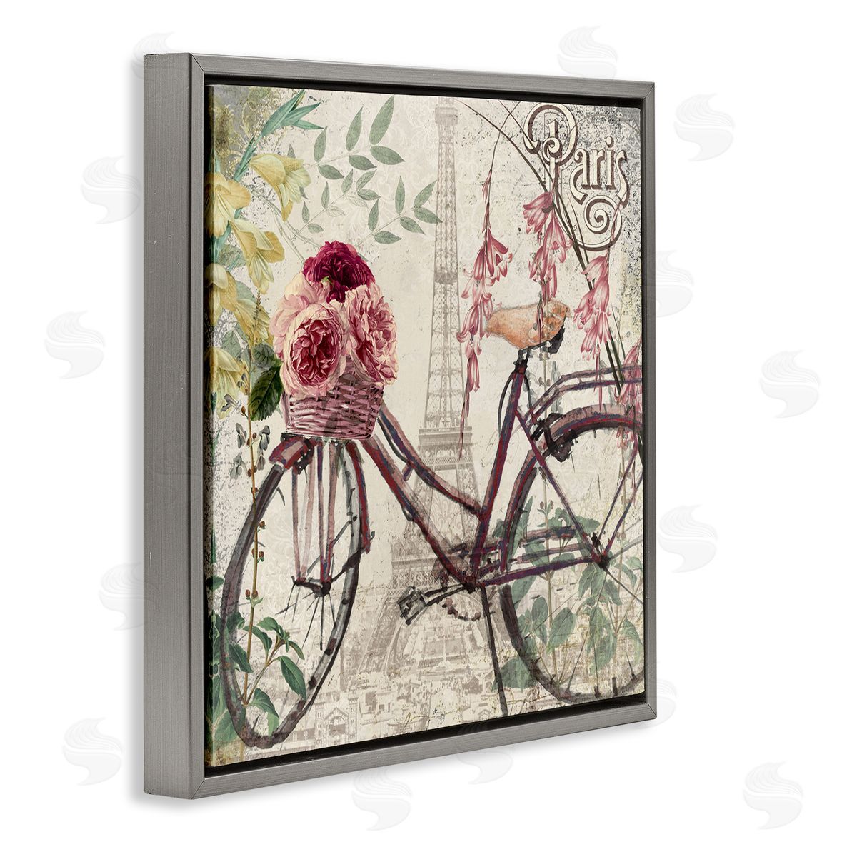 Sophie 6 Vintage Riding Through Paris Canvas Wall Art Print