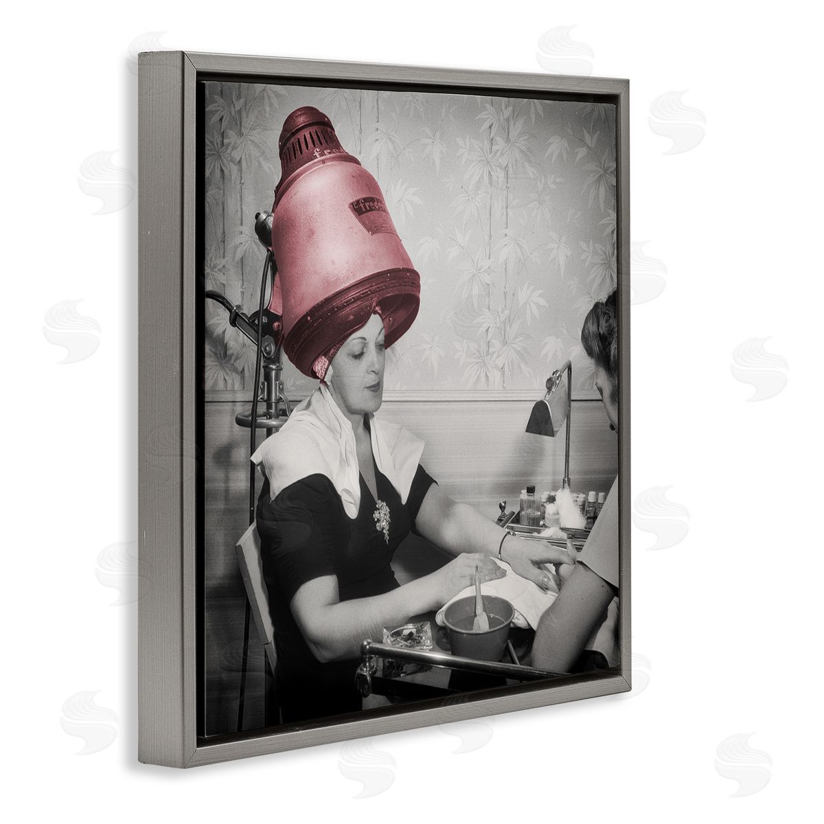 Sophie 6 Vintage Hair & Nails Salon Canvas Wall Art Print