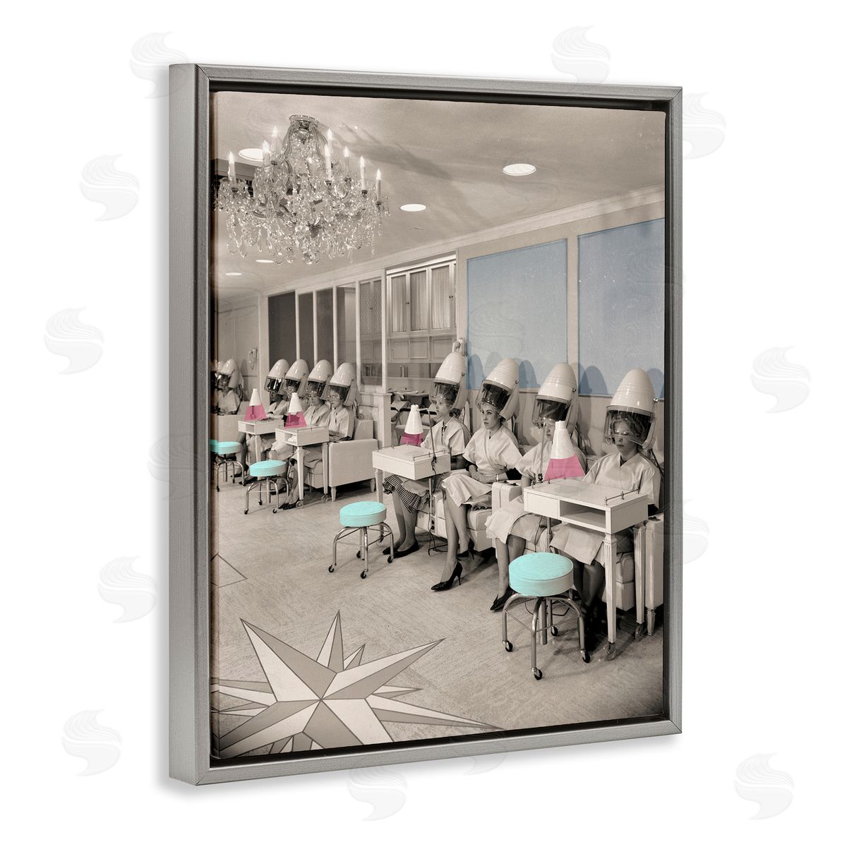 Sophie 6 Vintage Hair Salon Pampering Canvas Wall Art Print