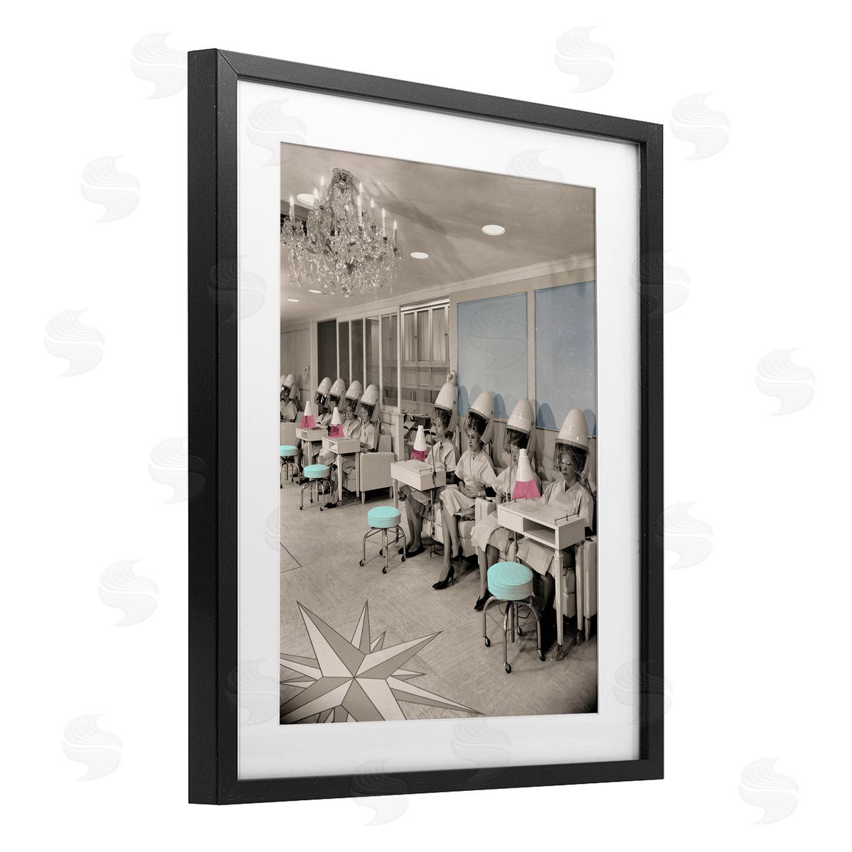 Sophie 6 Vintage Hair Salon Pampering Canvas Wall Art Print