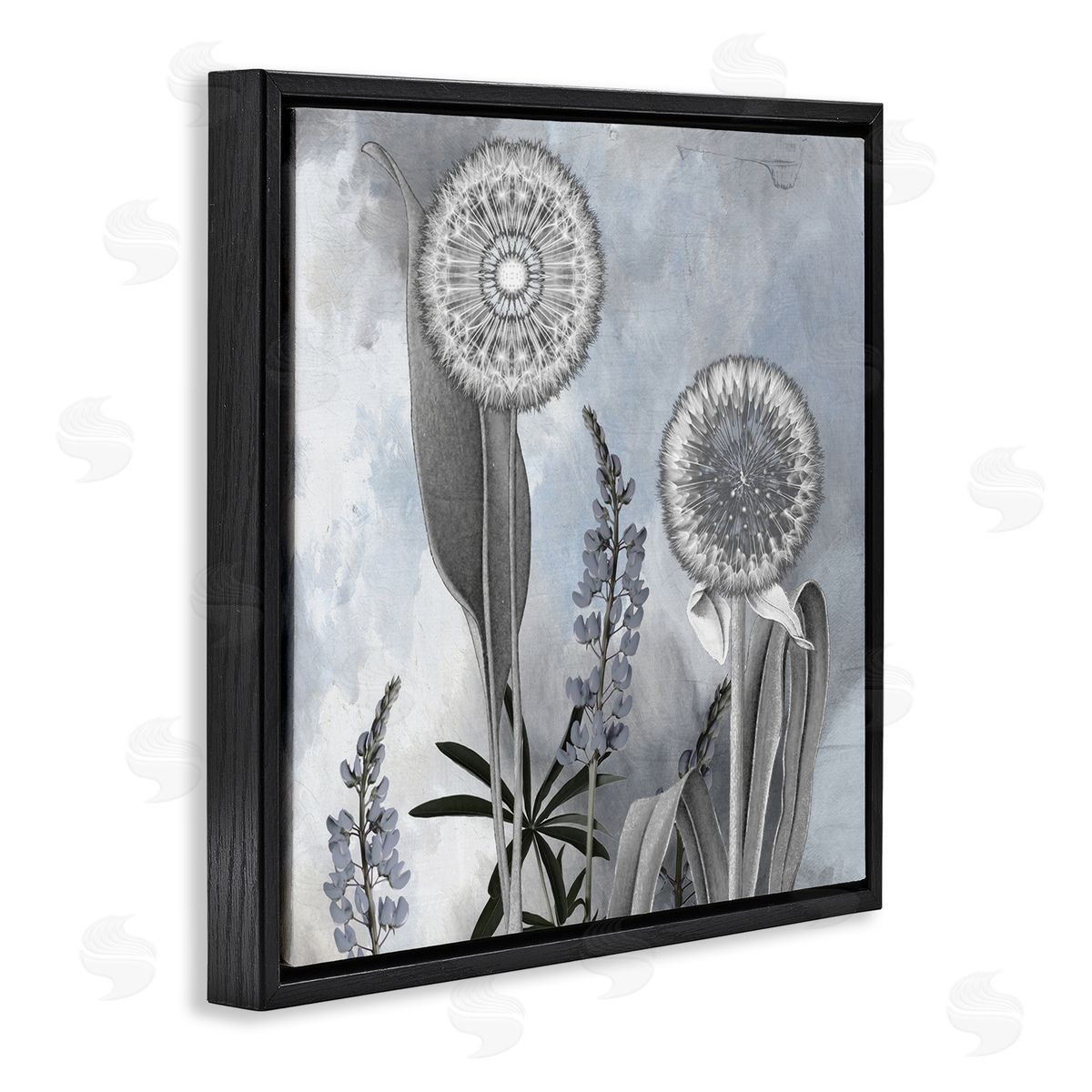 Sophie 6 Grey Toned Dandelion Sky Canvas Wall Art Print