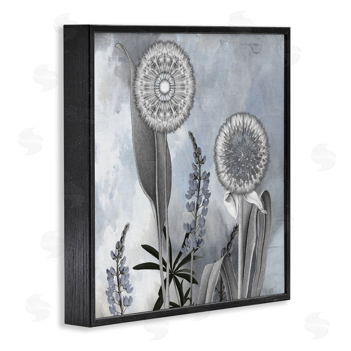 Sophie 6 Grey Toned Dandelion Sky Canvas Wall Art Print