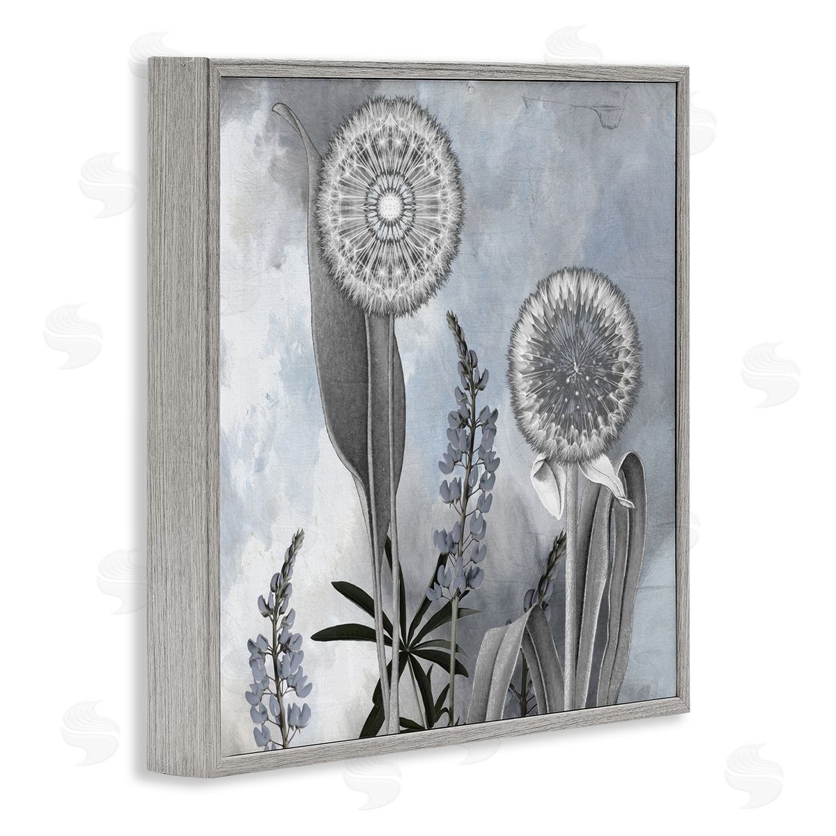 Sophie 6 Grey Toned Dandelion Sky Canvas Wall Art Print