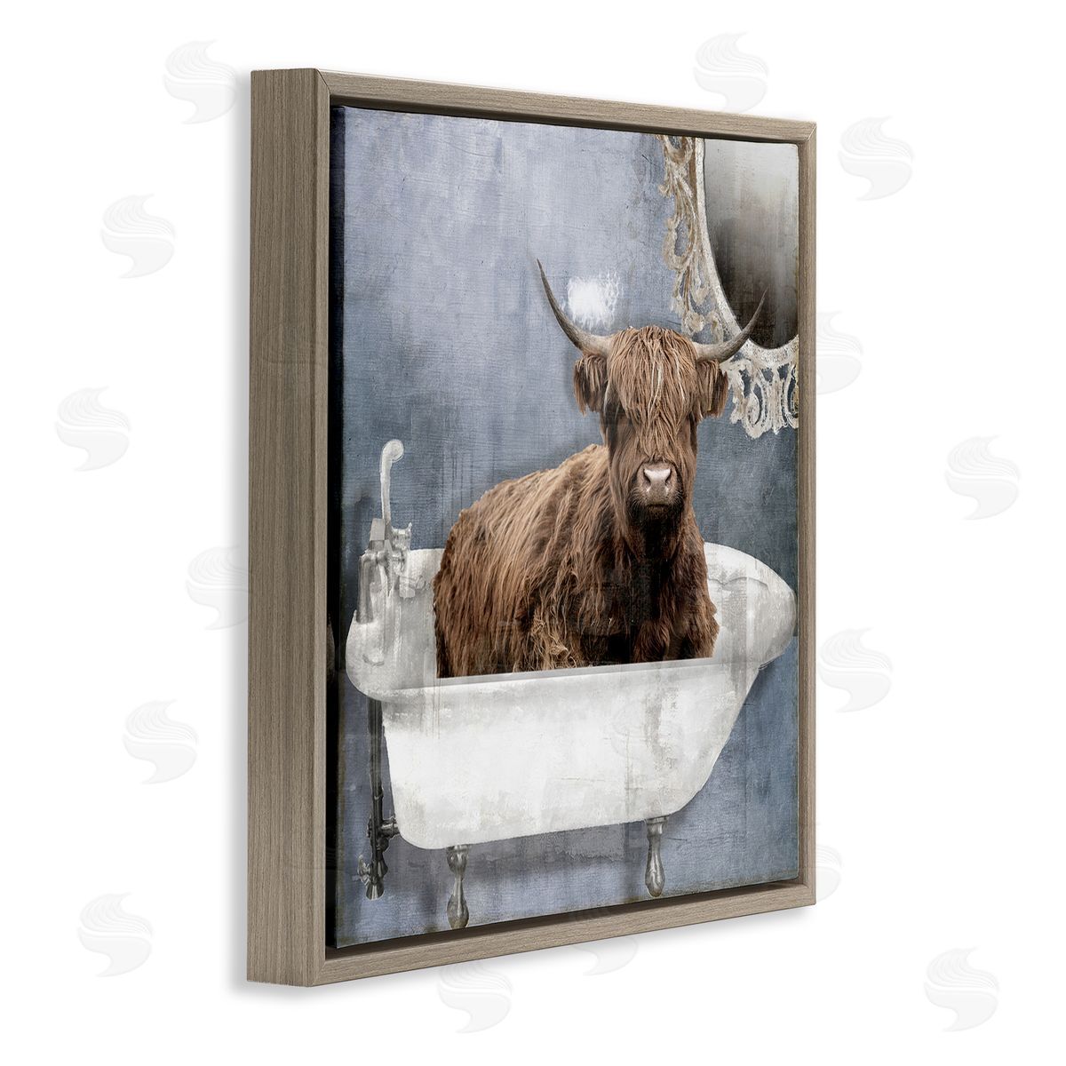 Sophie 6 Le Bain Bleu Cattle Canvas Wall Art Print