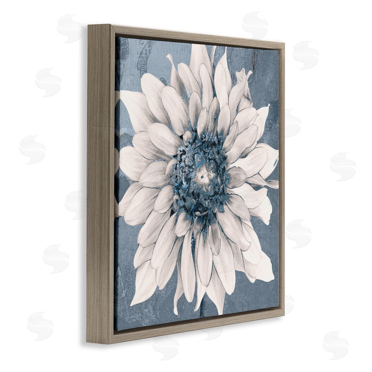 Sophie 6 Gilded Blue Blossom Canvas Wall Art Print