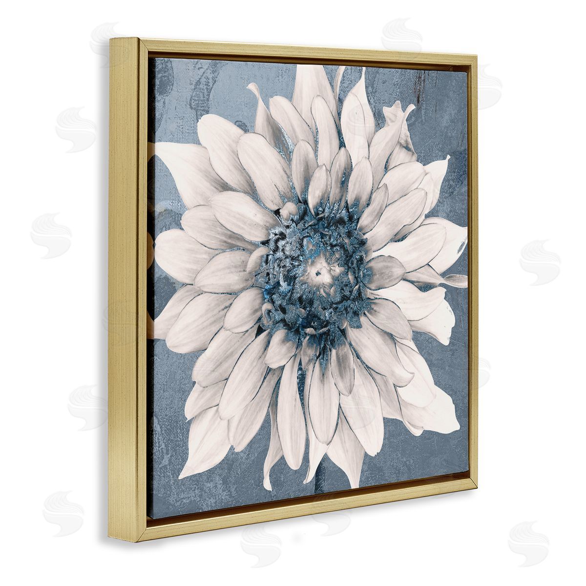 Sophie 6 Gilded Blue Blossom Canvas Wall Art Print