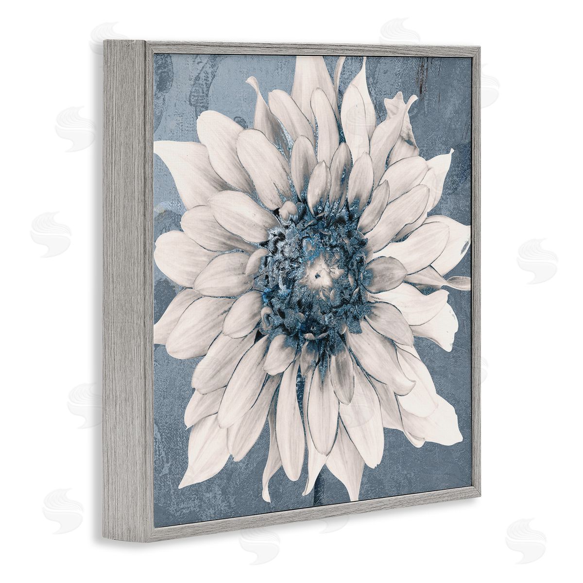 Sophie 6 Gilded Blue Blossom Canvas Wall Art Print