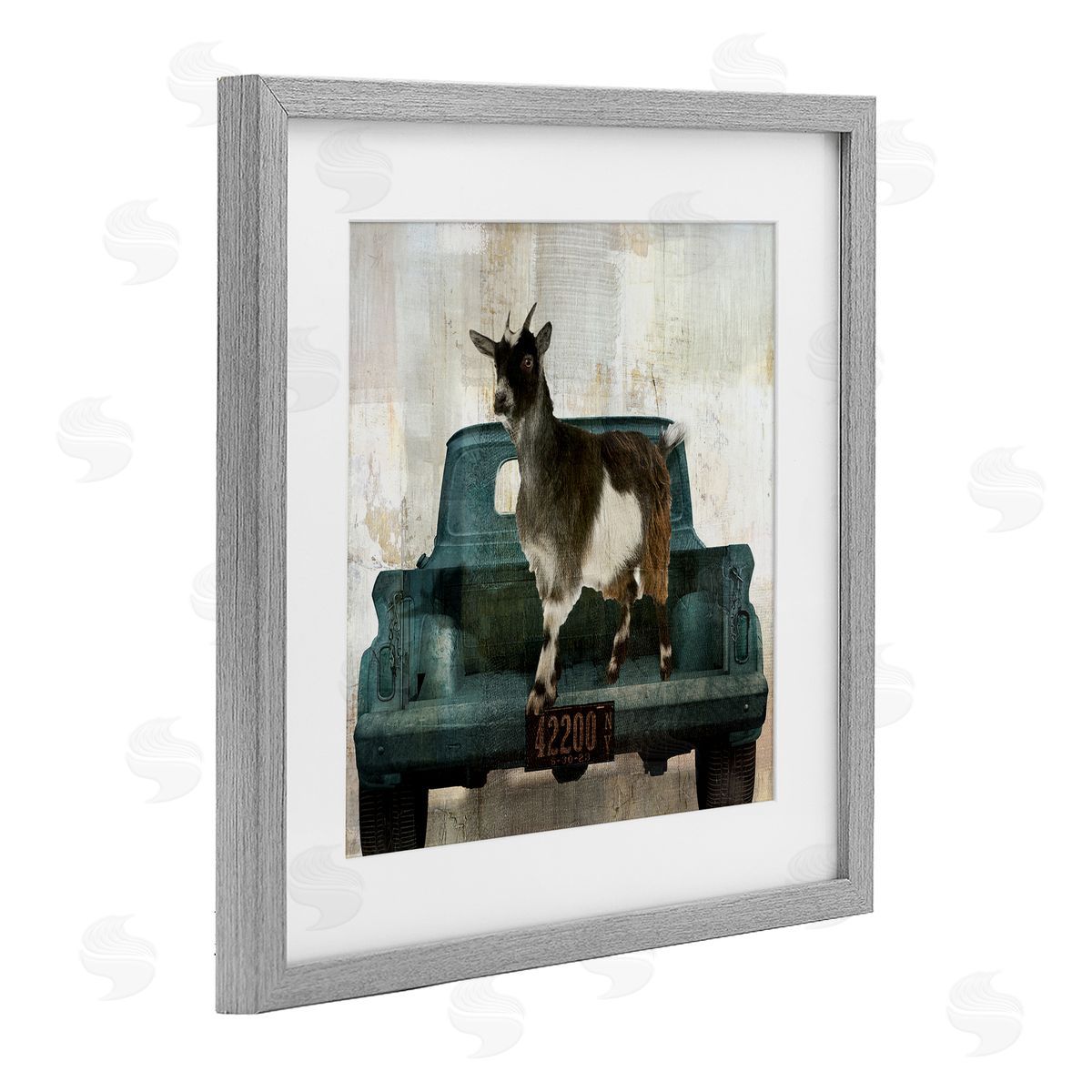 Sophie 6 Rustic Goat Vacation Canvas Wall Art Print