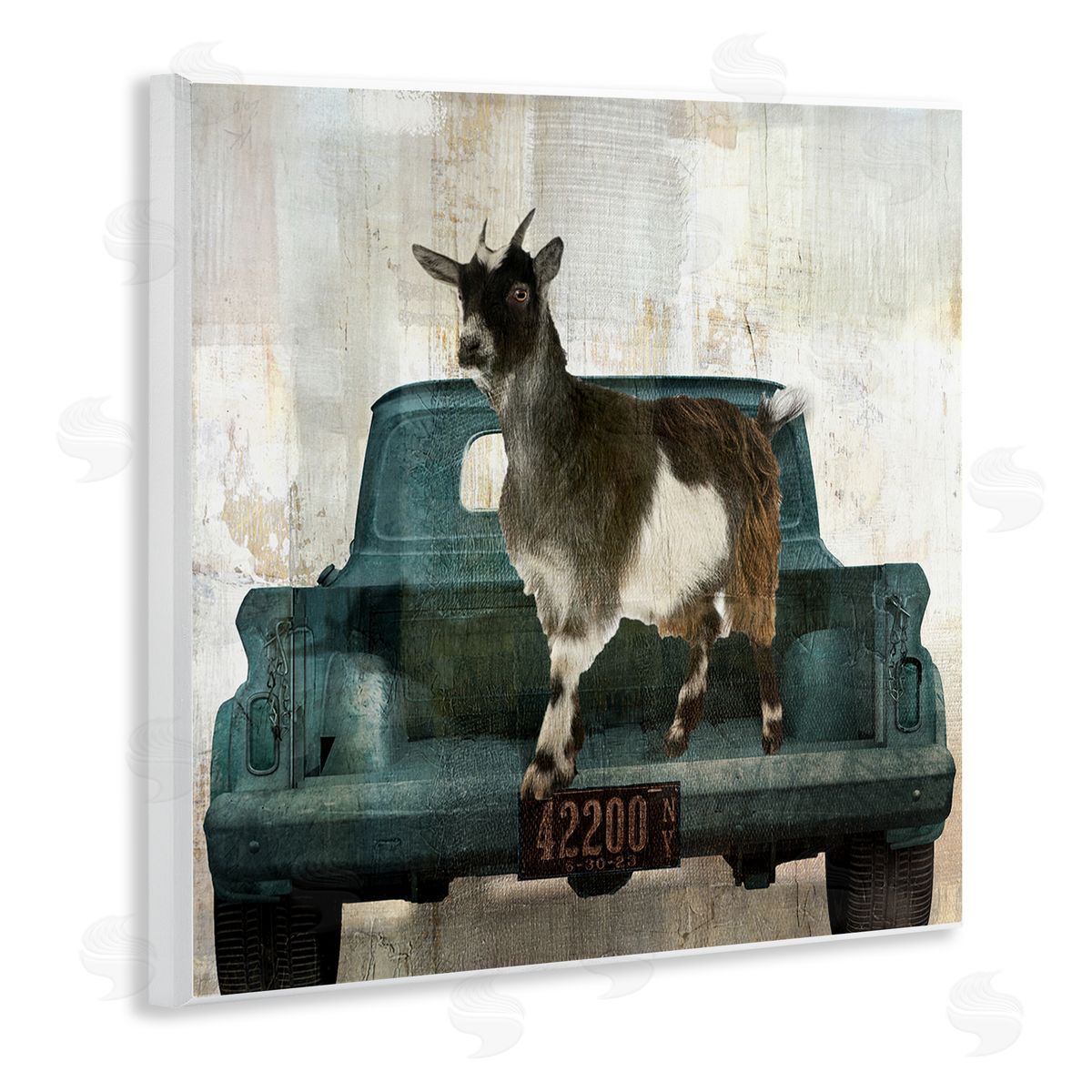 Sophie 6 Rustic Goat Vacation Canvas Wall Art Print