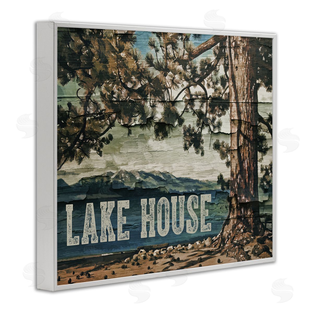 Sophie 6 Rustic Lake House View Canvas Wall Art Print