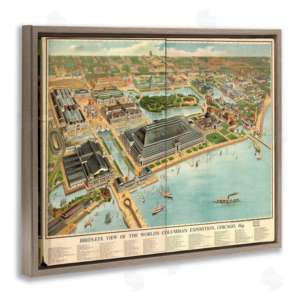 Marcus Jules Vintage Exposition Map Canvas Wall Art Print