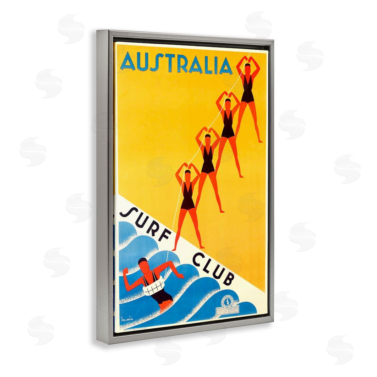 Marcus Jules Australia Surf Club Canvas Wall Art Print