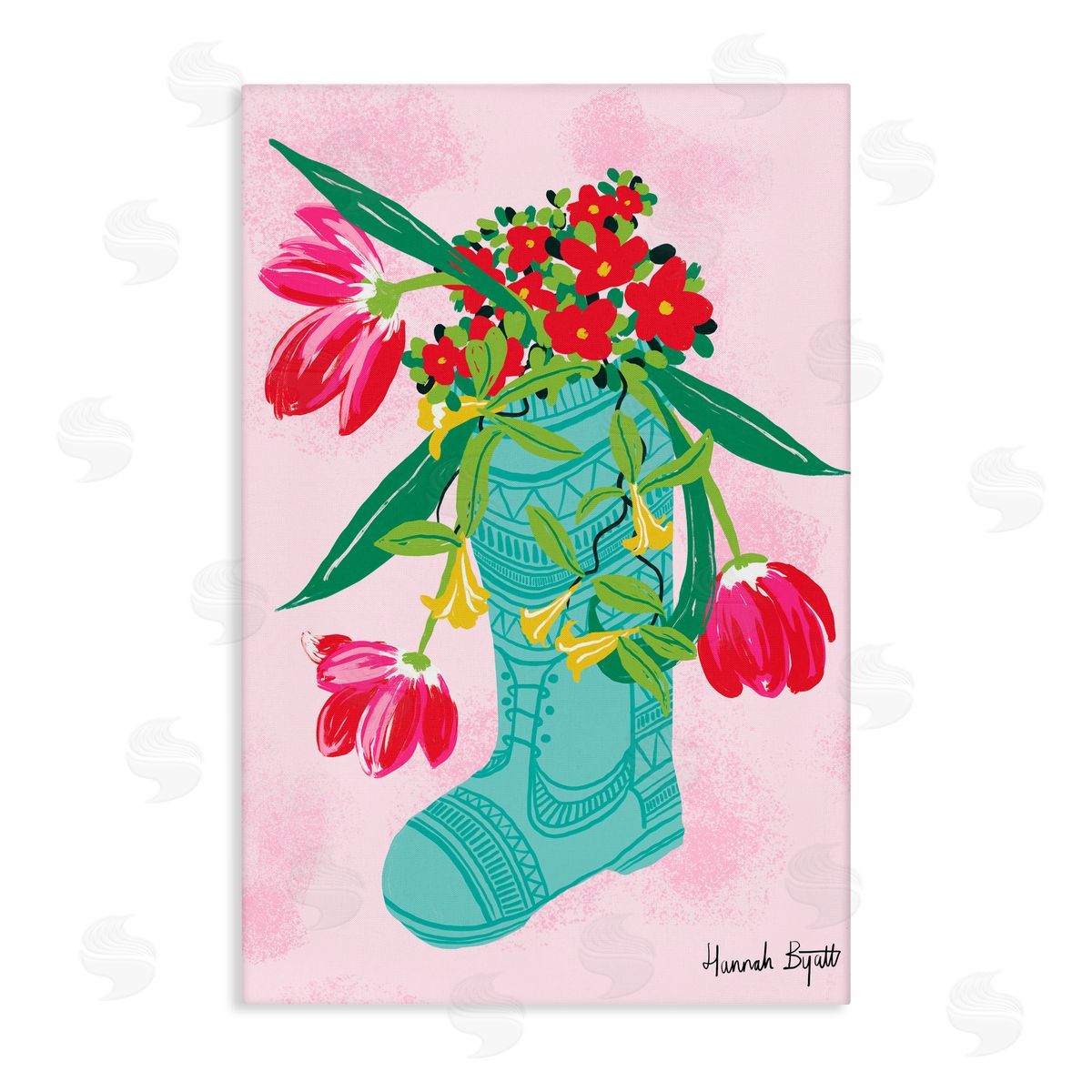 Hannah Byatt Local Flora in Rainboot Canvas Wall Art Print
