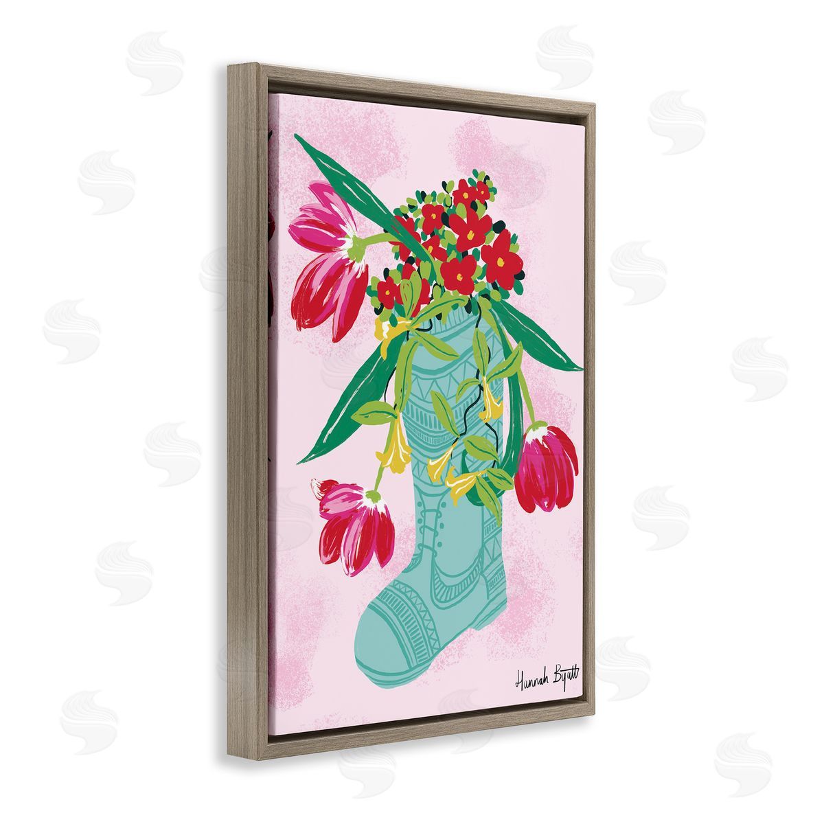 Hannah Byatt Local Flora in Rainboot Canvas Wall Art Print