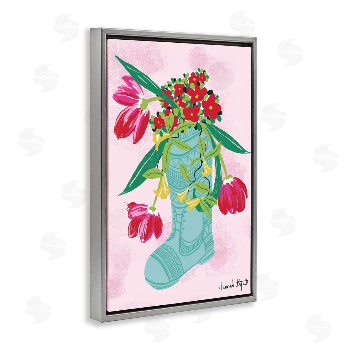 Hannah Byatt Local Flora in Rainboot Canvas Wall Art Print