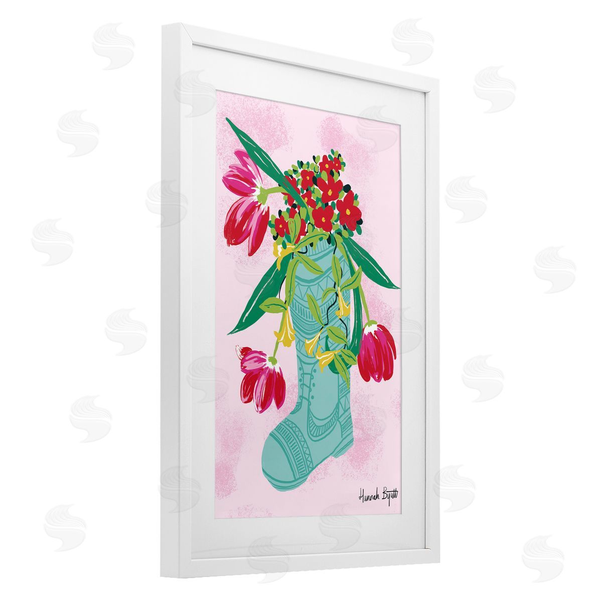 Hannah Byatt Local Flora in Rainboot Canvas Wall Art Print