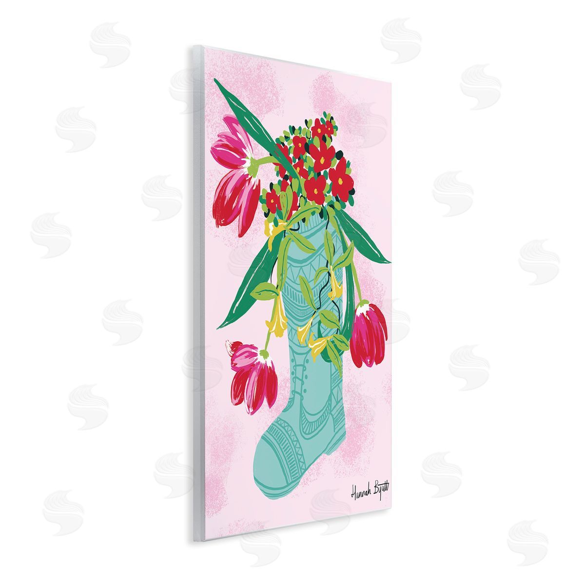 Hannah Byatt Local Flora in Rainboot Canvas Wall Art Print