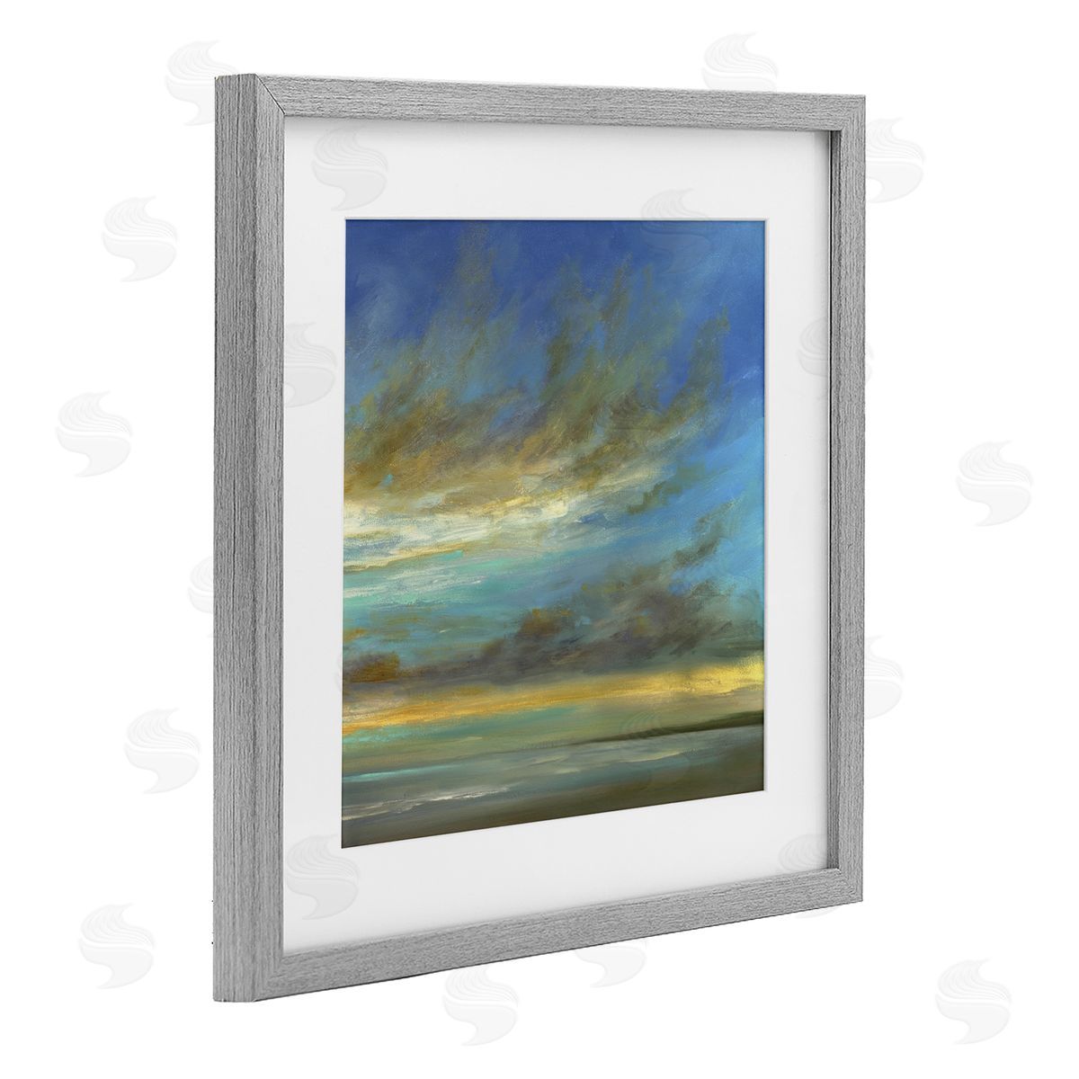 Sheila Finch Curved Sunlit Clouds Canvas Wall Art Print
