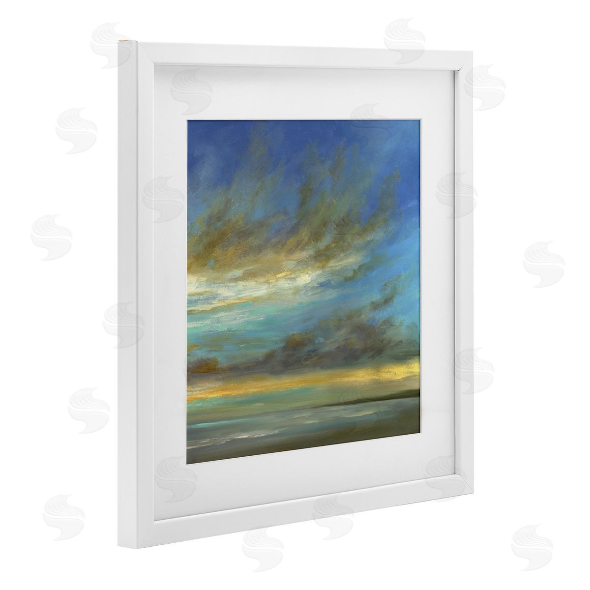 Sheila Finch Curved Sunlit Clouds Canvas Wall Art Print