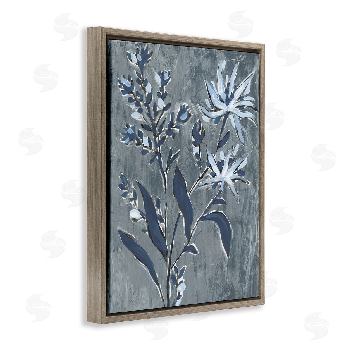 June Erica Vess Vintage Navy Sprig Canvas Wall Art Print