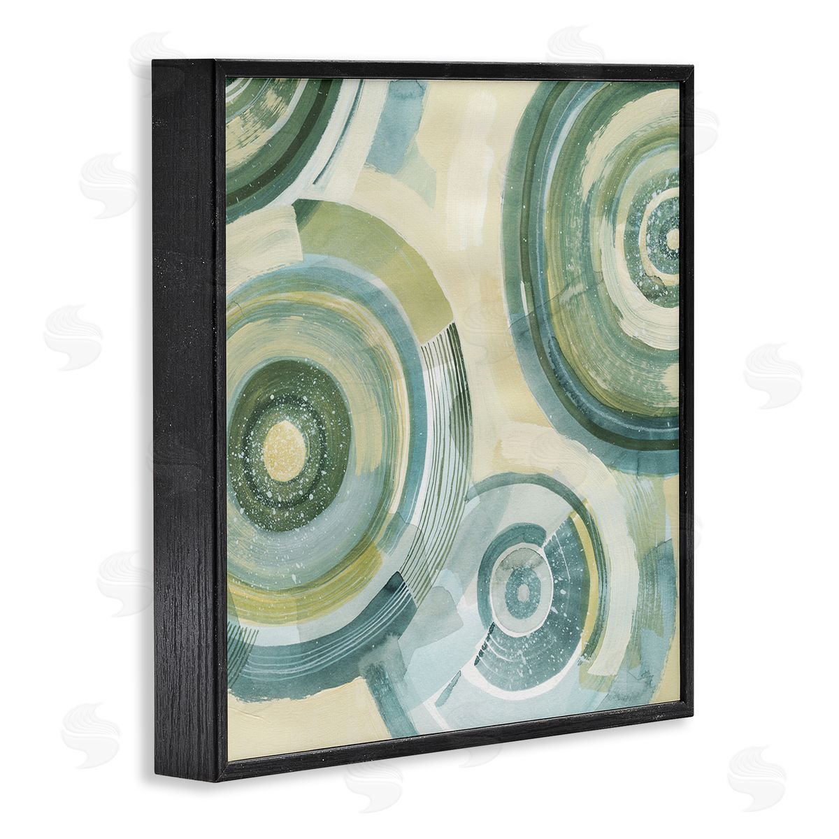 Grace Popp Yellow Passiflora Circles Canvas Wall Art Print