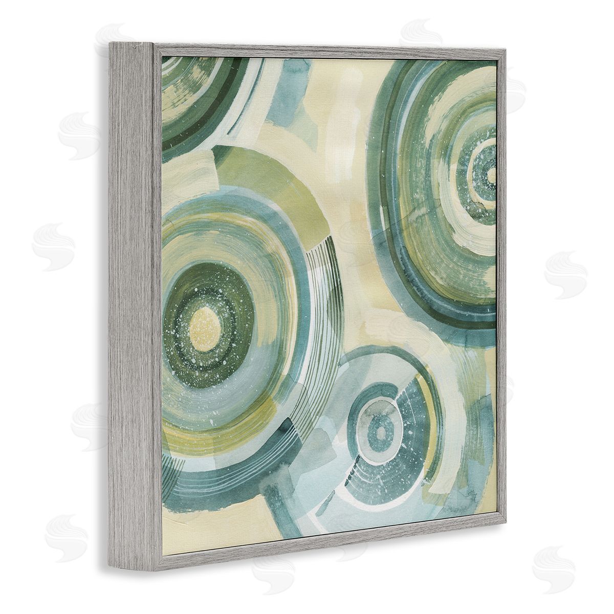 Grace Popp Yellow Passiflora Circles Canvas Wall Art Print