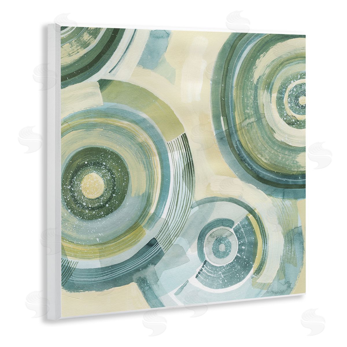 Grace Popp Yellow Passiflora Circles Canvas Wall Art Print