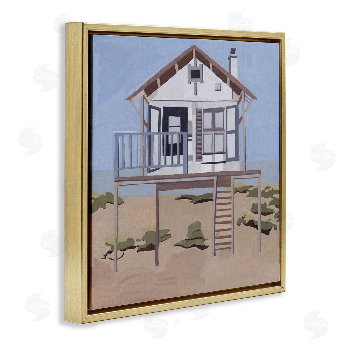 Melissa Wang Silent Shores Beach House Canvas Wall Art Print