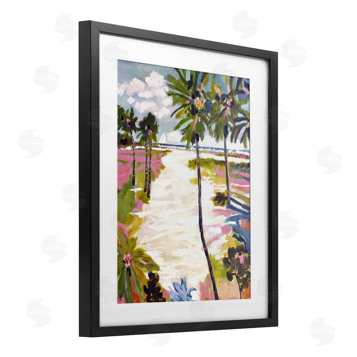 Karen Fields Bright Sunlit Palm Trees Canvas Wall Art Print