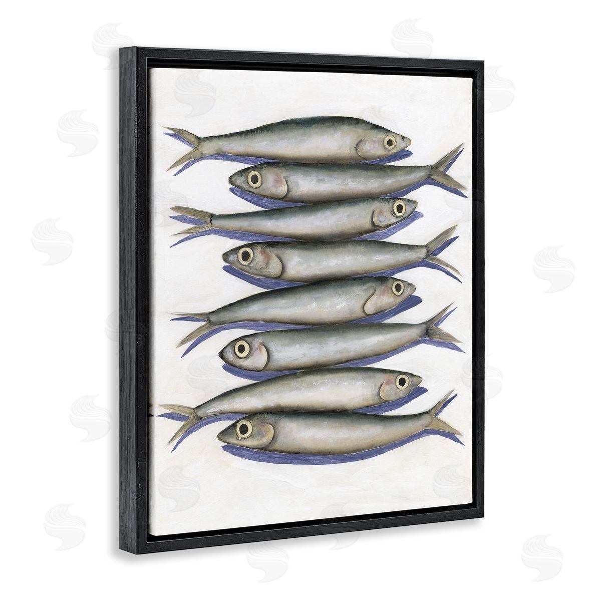 Michael Willett Stacked Anchovy Fish Canvas Wall Art Print