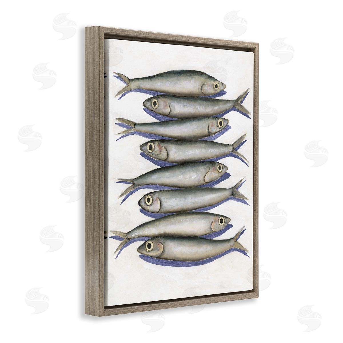 Michael Willett Stacked Anchovy Fish Canvas Wall Art Print