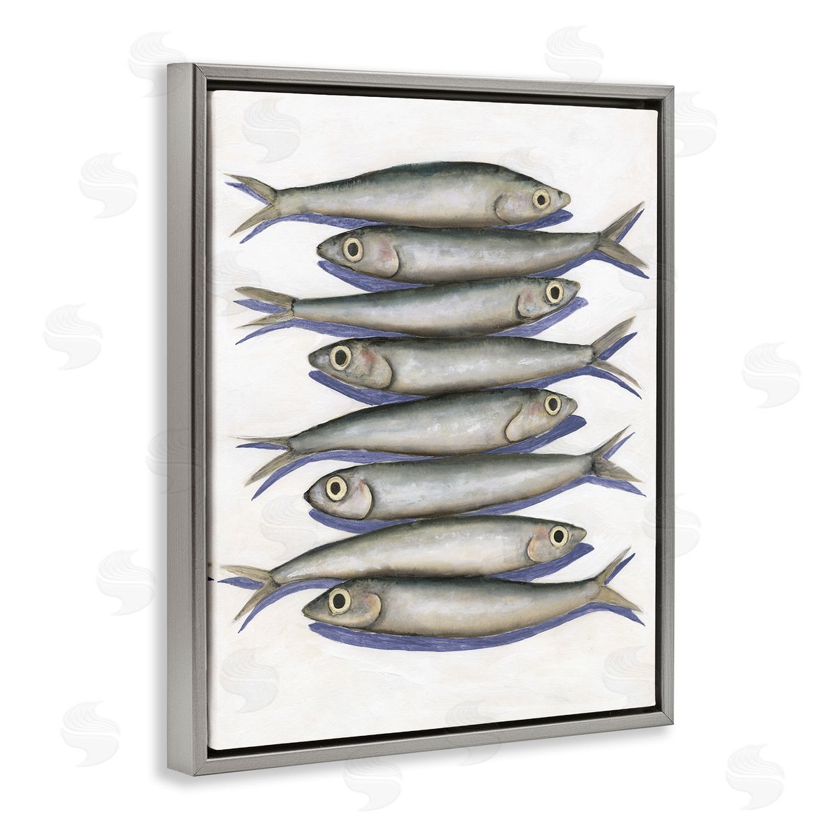 Michael Willett Stacked Anchovy Fish Canvas Wall Art Print