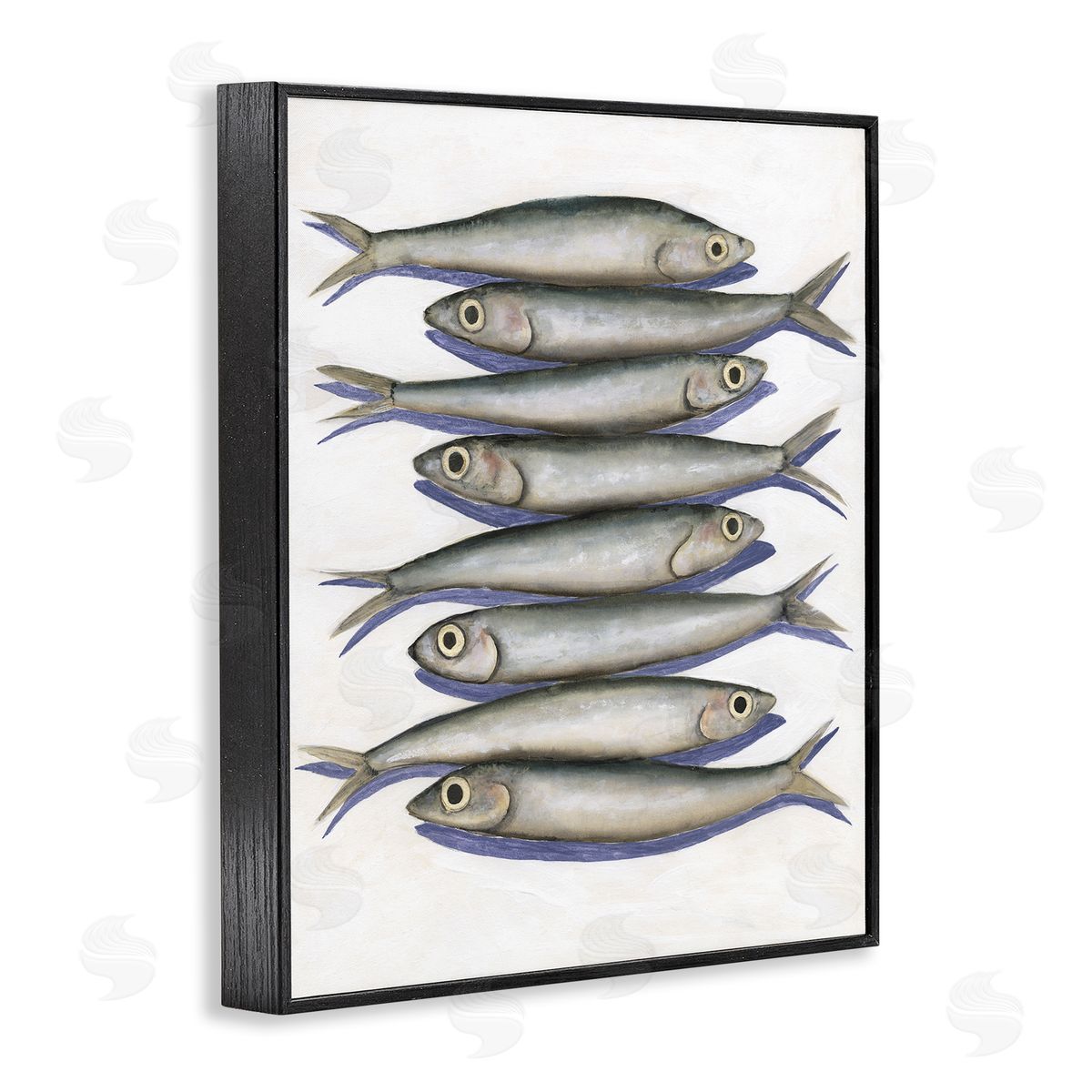 Michael Willett Stacked Anchovy Fish Canvas Wall Art Print