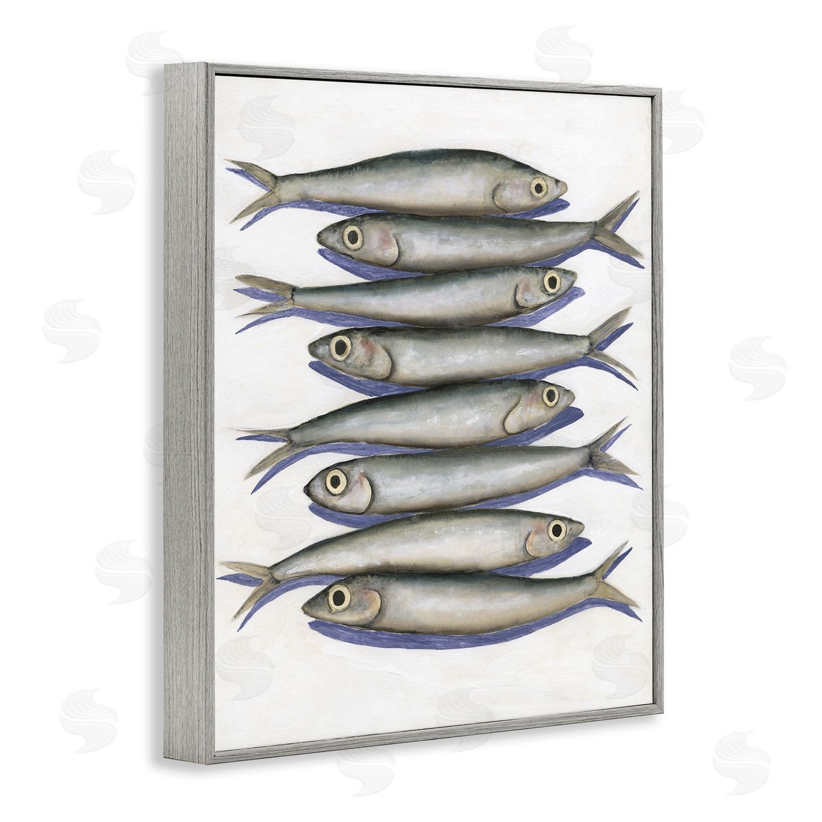 Michael Willett Stacked Anchovy Fish Canvas Wall Art Print