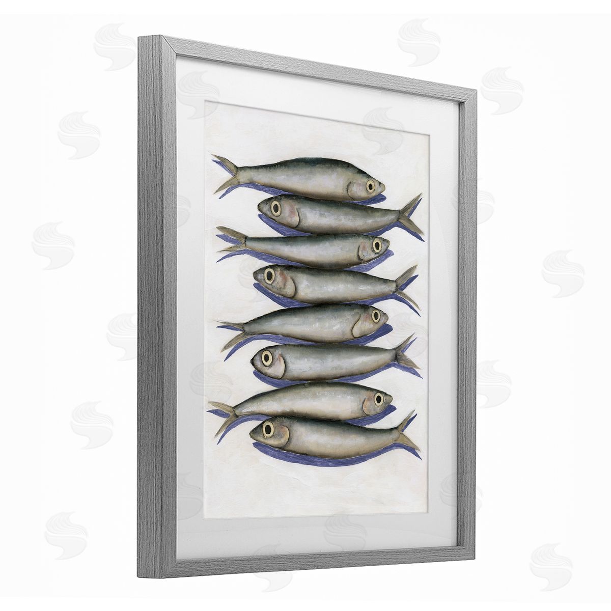 Michael Willett Stacked Anchovy Fish Canvas Wall Art Print