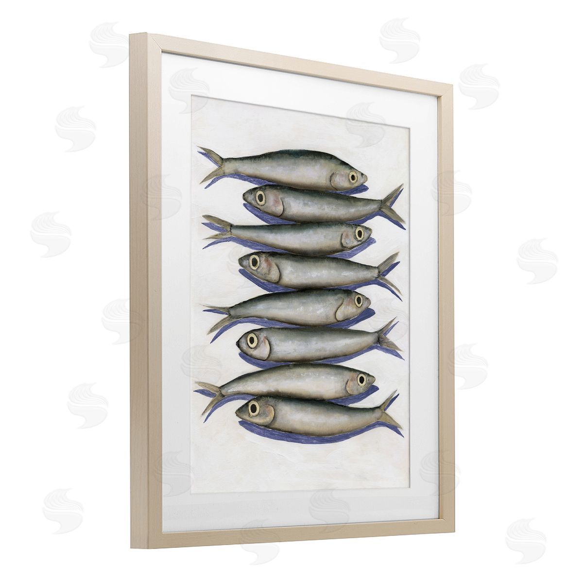 Michael Willett Stacked Anchovy Fish Canvas Wall Art Print