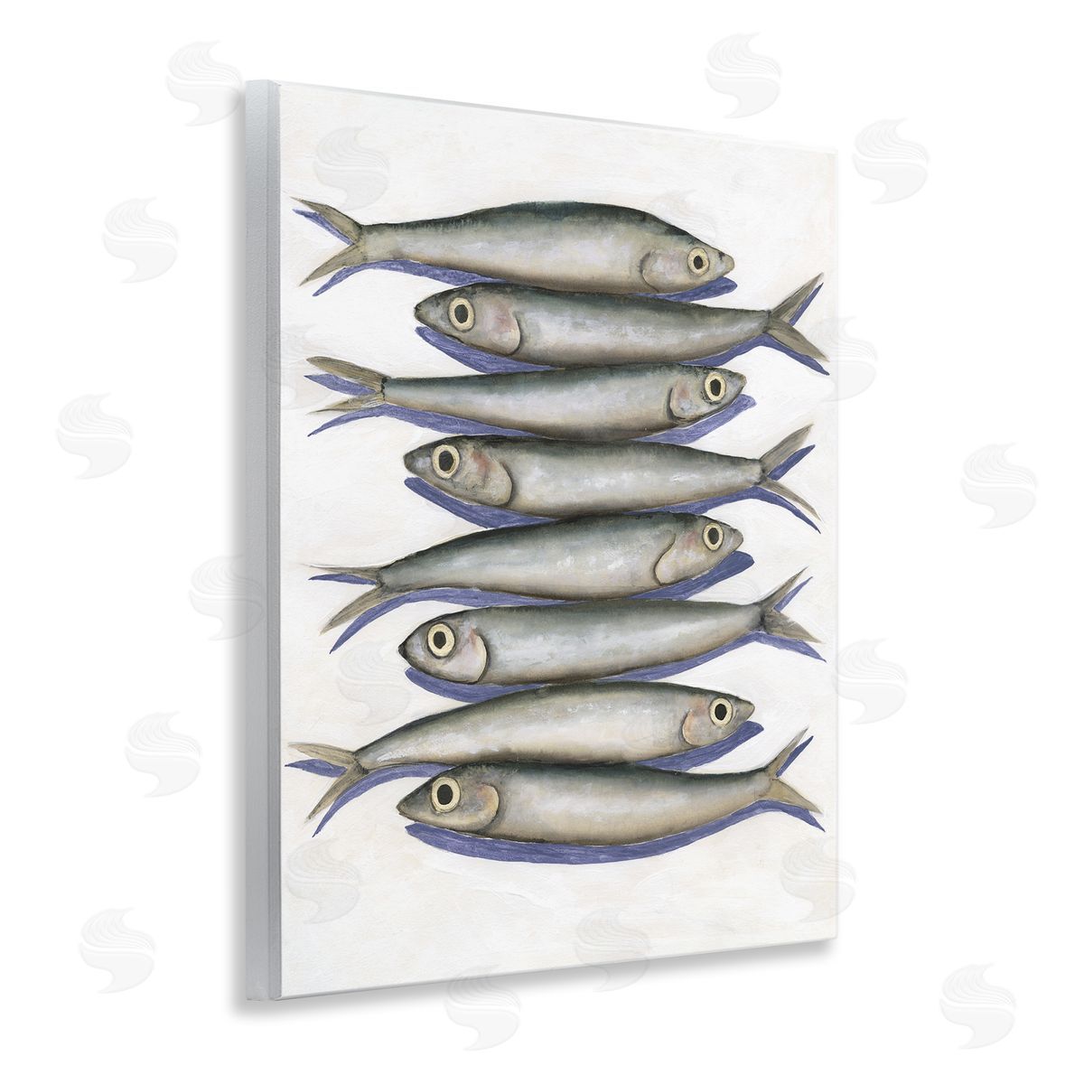 Michael Willett Stacked Anchovy Fish Canvas Wall Art Print