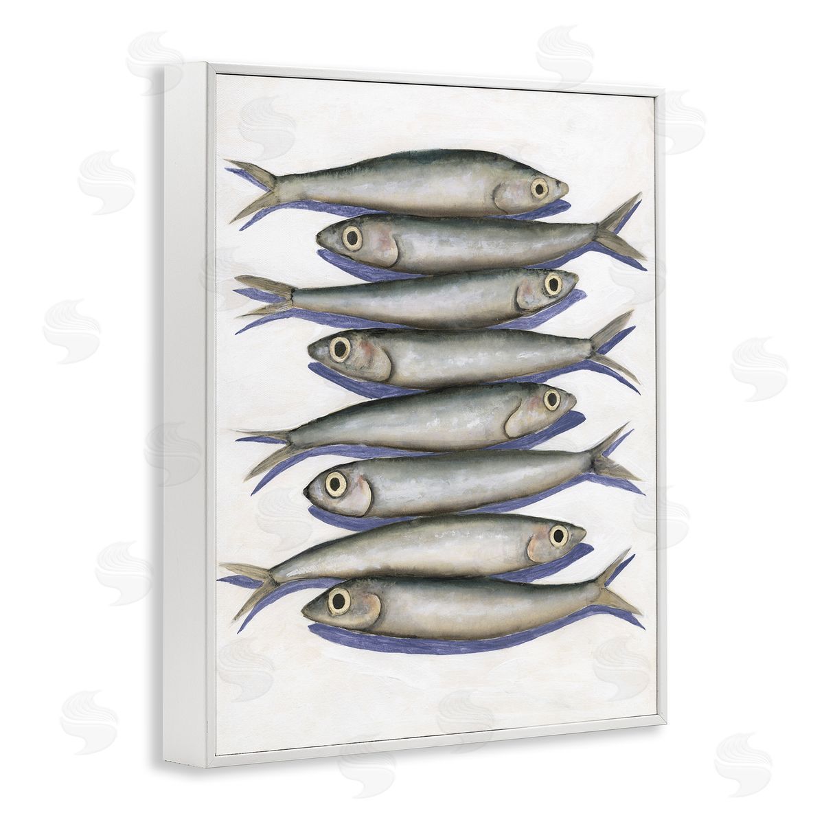 Michael Willett Stacked Anchovy Fish Canvas Wall Art Print