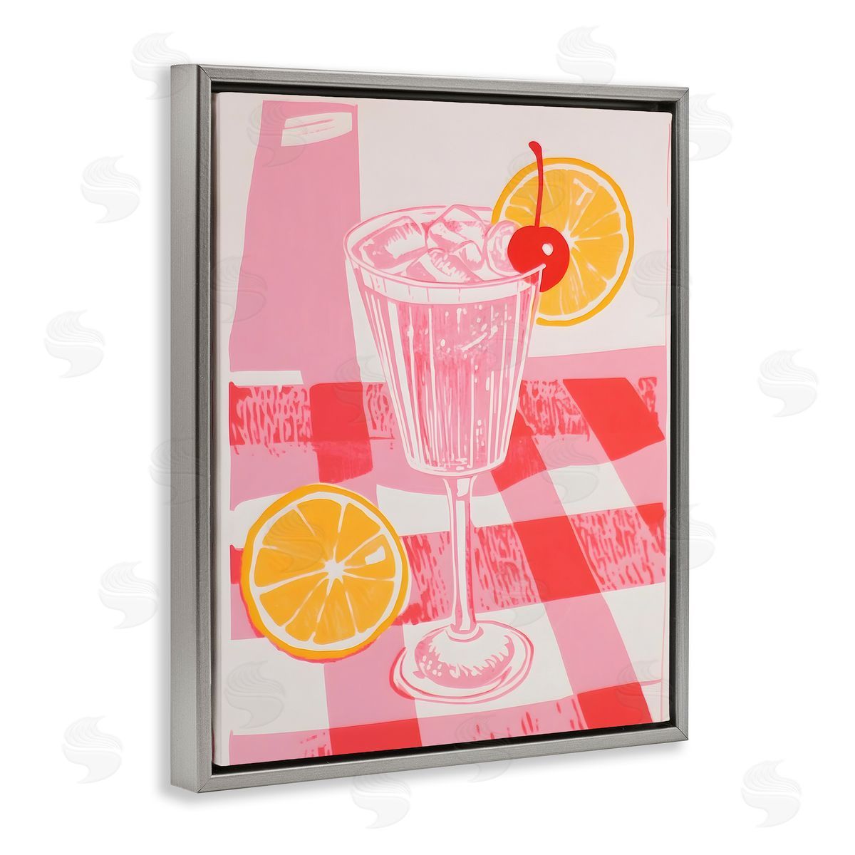 Walker Noble Pink Lemonade on Tablecloth Canvas Wall Art Print
