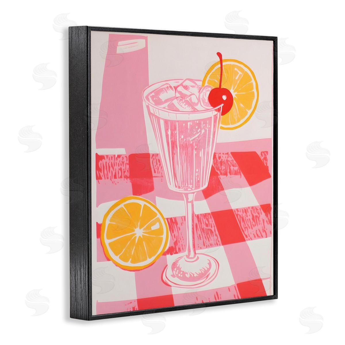 Walker Noble Pink Lemonade on Tablecloth Canvas Wall Art Print