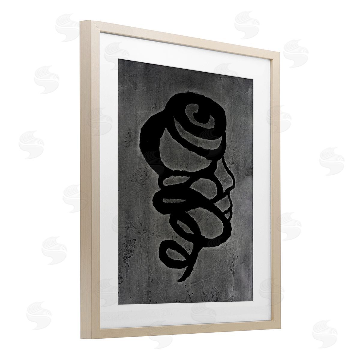 Vanna Lam Dark Swirling Coil Canvas Wall Art Print
