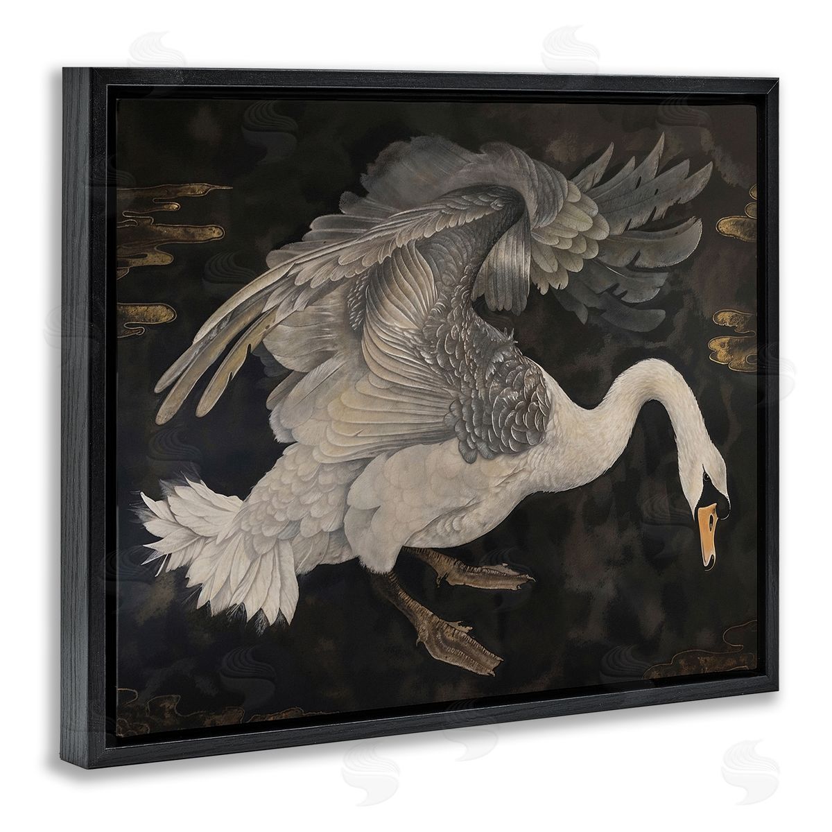 Jose Perez Dark Swan Vintage Canvas Wall Art Print
