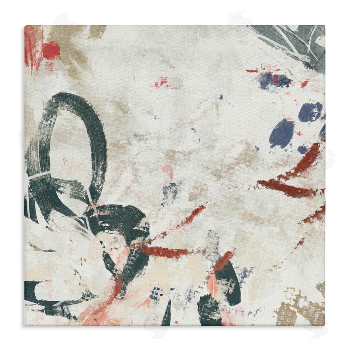 June Erica Vess Neutral Washi Abstract Canvas Wall Art Print