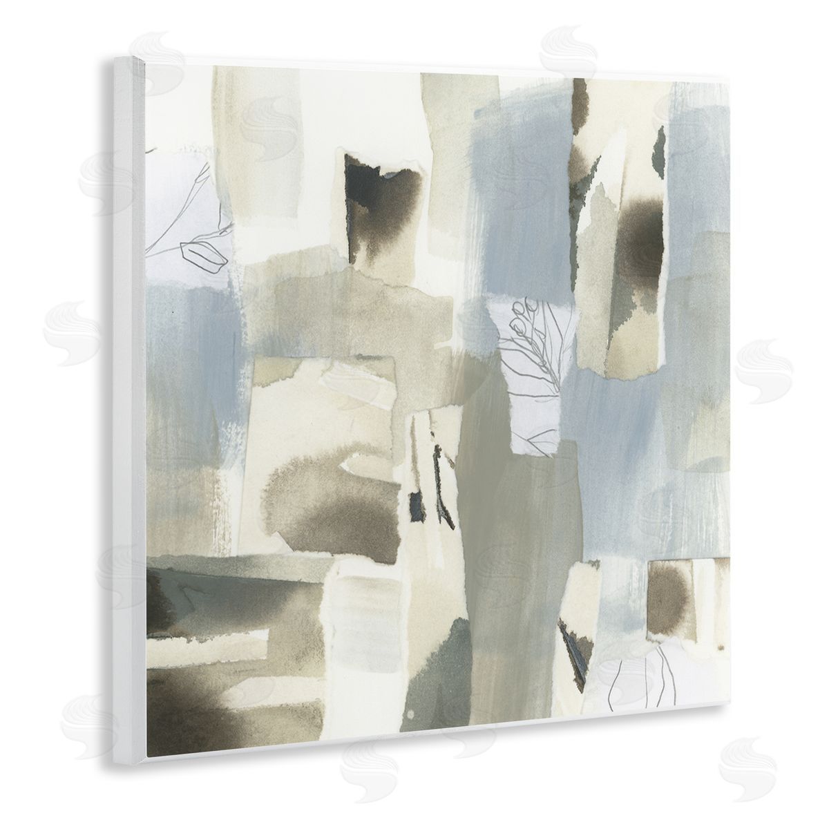 June Erica Vess Paper Waterfall Abstract Canvas Wall Art Print