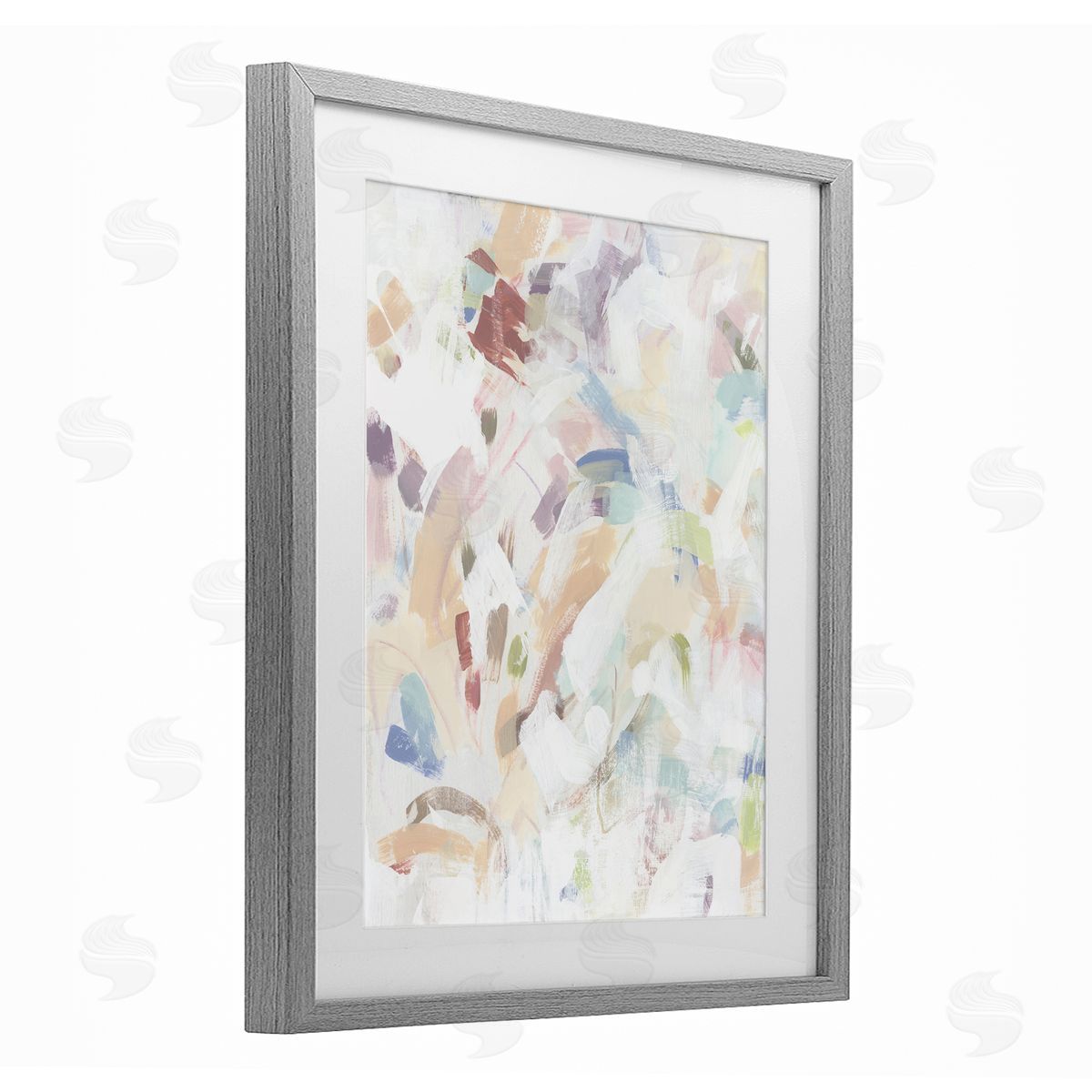 June Erica Vess Pastel Candy Scrape Abstract Canvas Wall Art Print
