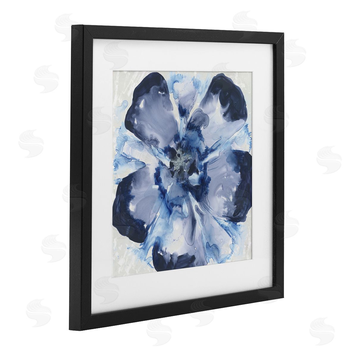 June Erica Vess Blue Glass Bloom Canvas Wall Art Print