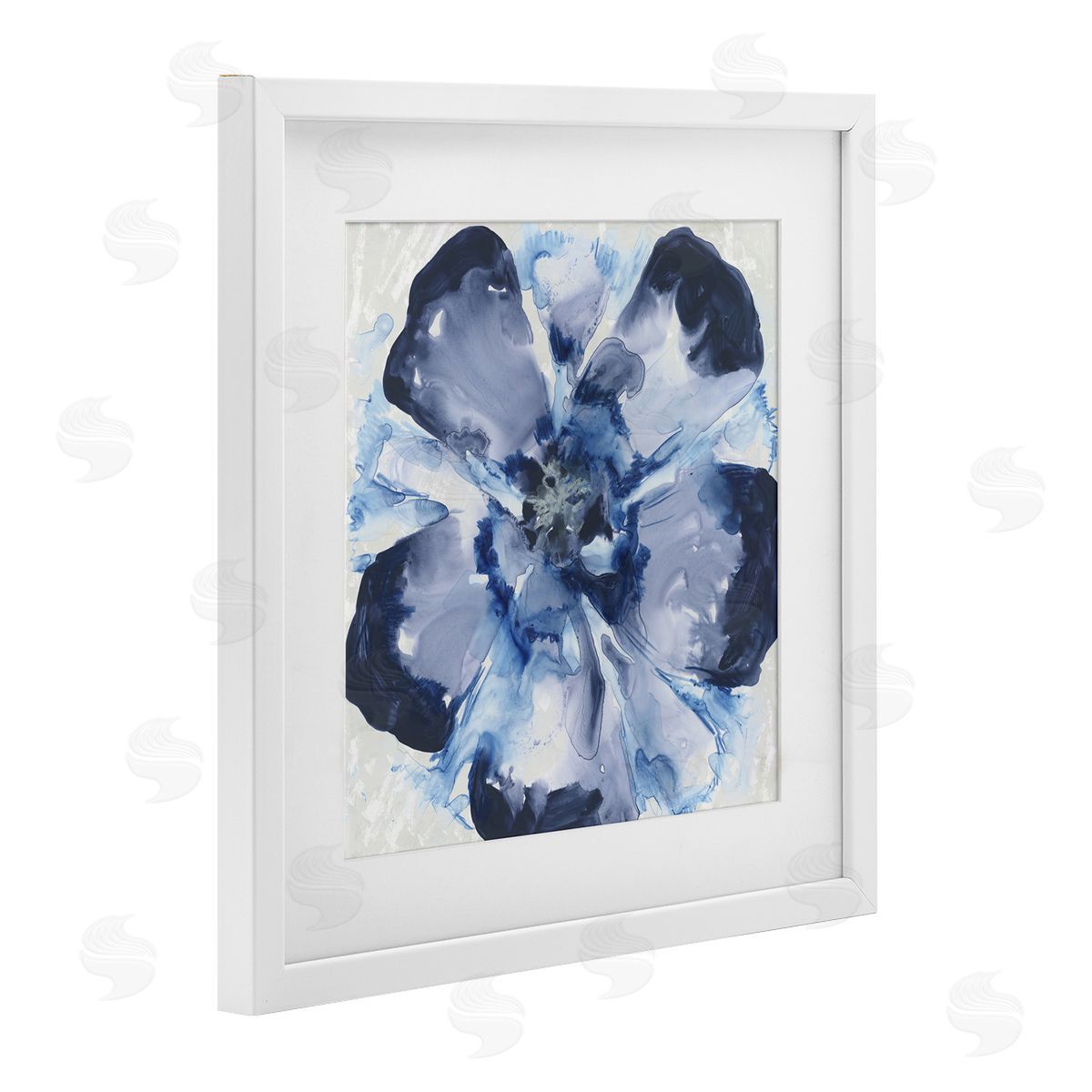 June Erica Vess Blue Glass Bloom Canvas Wall Art Print