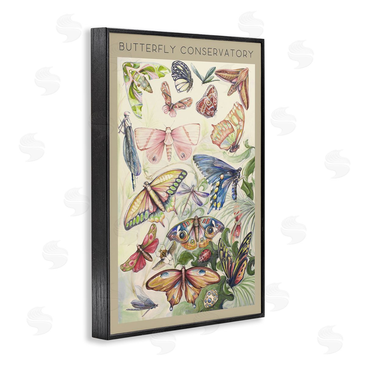 DIANNART Vintage Butterfly Conservatory Canvas Wall Art Print